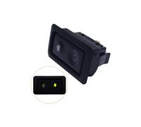 (Black) 10-30A Electric Power Window Switch Button for All Autos With Green LED