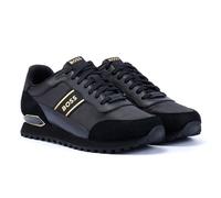 (Black, 10 (Adults')) Boss Parkour Runn Men's Black/Gold Trainers