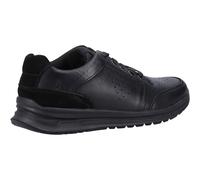 (Black, 10 (Adults')) Hush Puppies Joseph Leather Men's Black Leather Lace-Up Shoes