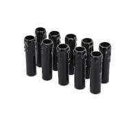 (Black) 10 Pcs Vintage Plastic Candle Holders for 30 x 100mm Tubes, Wall Chandelier Socket Covers
