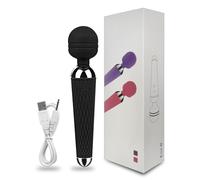 (black) 10 Speed Big Magic Wand Massager Vibrators for Women Clitoris G Spot Stimulator Dildo Vibrator