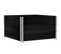 (black, 100 x 100 cm/ 3 pcs) vidaXL Pallet Collars Garden Raised Bed Vegetable Planter Box Solid Wood Pine