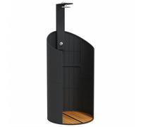 (black, 100 x 100 x 241.5 cm) vidaXL Outdoor Shower Garden Beach Pool Shower Poly Rattan and Acacia Wood