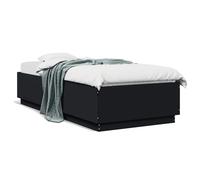 (black, 100 x 200 cm) vidaXL Bed Frame Bedroom Bed Base Bedstead Mattress Foundation Engineered Wood