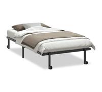 (black, 100 x 200 cm) vidaXL Bed Frame without Mattress Foldable White 90x190 cm Steel
