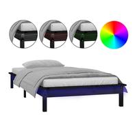 (black, 100 x 200 cm) vidaXL Solid Wood LED Bed Frame Home Bedstead Platform Bed Multi Colours/Sizes
