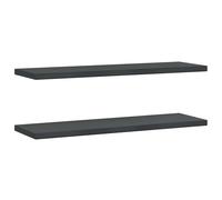 (black, 100 x 30 x 3 cm) vidaXL Wall Shelves Floating Shelf Wall Storage Shelf 2 pcs Stainless Steel
