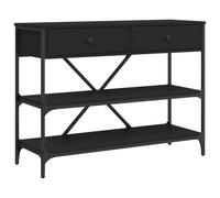 (black, 100 x 34.5 x 75 cm) vidaXL Console Table with Drawers and Shelves Side End Table Engineered Wood