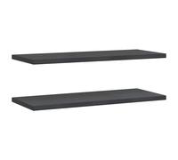 (black, 100 x 40 x 3 cm) vidaXL Wall Shelves Floating Shelf Wall Storage Shelf 2 pcs Stainless Steel