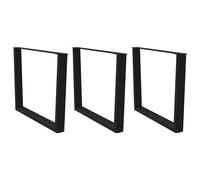 (black, 100 x (72-73.3) cm/3 pcs) vidaXL Dining Table Legs V-Shape Desk Legs Kitchen Furniture Leg 3 pcs Steel