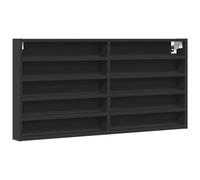 (black, 100 x 8.5 x 50 cm) vidaXL Vitrine Cabinet Wall Mounted Cabinet Floating Cabinet Engineered Wood