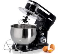 Black 1000W Stand Mixer 5L Stainless Steel Bowl & Strong Motor Whisk Beater