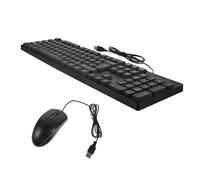 Black 104 Key Keyboard and Mouse Combo Set for Office | Plug and Play USB Setup, Abs Build, Package, English Characters for Working Typing
