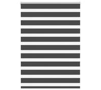 vidaXL Zebra Blind Black 105x100 cm Fabric Width 100.9 cm Polyester