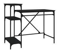 vidaXL Modern Large Desk Brown - Size: 90 x 105 x 50cm - Black - Wilko