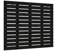 Vidaxl Wall Headboard Black 106X3X91.5 Cm Solid Wood Pine, Black