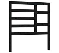 Headboard Solid Pine Wood Black 106x104 cm Rustic Solid Pine Bedroom Panel NEW