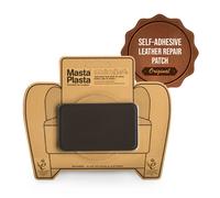(Black, 10cmx6cm) MastaPlasta Self-Adhesive Premium Leather Repair Patch - Instant Upholstery Quality Patch for Sofas, Car Interiors, Bags
