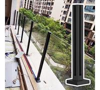 Black 10mm Railing s for Balconies Lofts Apartments Pools - Stylish Easy Installation Railing Solution for Modern Home Decor