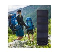 (Black 10W) Foldable Solar Panel 5V 7W/10W Power Bank USB Charger System Battery Portable Waterproof Usb Battery Charger for Outdoor