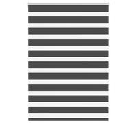 vidaXL Zebra Blind Black 110x150 cm Fabric Width 105.9 cm Polyester