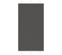 vidaXL Pleated Blind Black 110x200 cm Fabric Width 109.4 cm Polyester