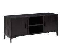(black, 110 x 35 x 48 cm) vidaXL Solid Wood Pine TV Cabinet Recycled Media Cabinet Wooden TV Console