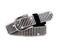 Black,110CM/43.3'',Womens Men Rhinestone Belts,Fashionable Sparkly Diamond Belt,Western Vintage Cowgirl Belt for Jeans