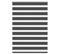 vidaXL Zebra Blind Black 115x150 cm Fabric Width 110.9 cm Polyester