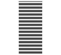 vidaXL Zebra Blind Black 115x200 cm Fabric Width 110.9 cm Polyester