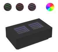 vidaXL Coffee Table with Infinity LED Black 116x69x40 cm