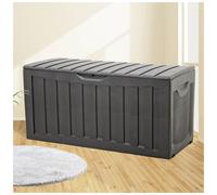 Black 118x53x57 cm Storage Box, Durable 100% Polypropylene, Ample Space