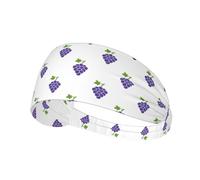 Black 11cm Wide Headbands for Women - Cute Grape No.1074 Head Bands for Women's Hair, Hair Bands for Women's Hair
