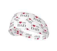 Black 11cm Wide Headbands for Women - I Love My Dad Head Bands for Women's Hair, Hair Bands for Women's Hair