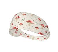 Black 11cm Wide Headbands for Women - Mushroom Print Head Bands for Women's Hair, Hair Bands for Women's Hair