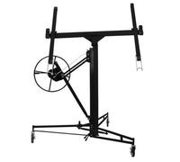 Black 11Ft Lifter Drywall Tool Hoist Board Caster Foldable Plasterboard Lift