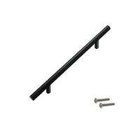 (Black, 12*350*224mm) T Bar Handles Bathroom Kitchen Cupboard Drawer Cabinet Door Handle 64320mm Hole
