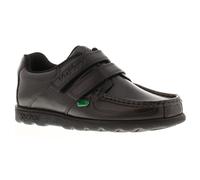 (Black, 12.5 (Children's)) Kickers Boys School Shoes Fragma Jnr Twin Strap Leather Touch Fastening black UK