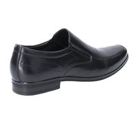 (Black, 12 (Adults')) Hush Puppies Billy Leather Men's Black Slip-On Shoes