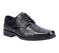 (Black, 12 (Adults')) Hush Puppies Brace Brogue Leather Men's Black Brogues Shoes