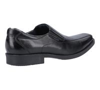 (Black, 12 (Adults')) Hush Puppies Brody Leather Men's Black Slip-On Shoes