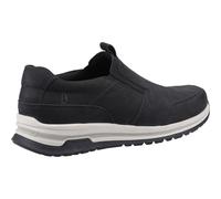 (Black, 12 (Adults')) Hush Puppies Cole Leather Men's Black Nubuck Loafers