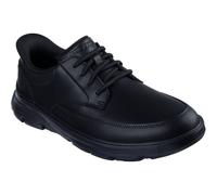 (Black, 12 (Adults')) Skechers Arch Fit Garza Rowan Leather Men's Black Lace-Up Shoes
