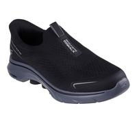 (Black, 12 (Adults')) Skechers GO WALK 7 Easy On Evolution Textile Men's Black/Charcoal Trainers