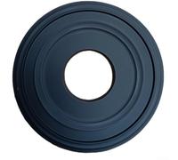 Black 12 Inch Round PU Ceiling Medallion, Decorative Ceiling Fan Light Cover Plate for Chandeliers, Lightweight Dent-Proof Wall Ornament to Holes and Cracks