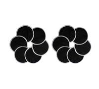 (Black, 12 Pack) Ana Wiz Washable Natural Bamboo Breast Pads