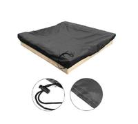 (black, 120*120cm) Sandbox Cover With Drawstring, Square Dust-proof Beach Sandbox Cover, Waterproof Sandpit Swimming Pool F4871