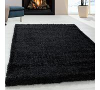 (Black, 120 x 170 cm) Abaseen Cosy Shaggy Rug Modern Rugs Soft Touch 5cm Heavy Thick Pile Area Rugs