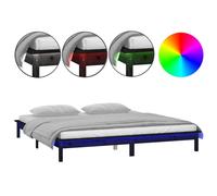 (black, 120 x 190 cm) vidaXL Solid Wood LED Bed Frame Home Bedstead Platform Bed Multi Colours/Sizes