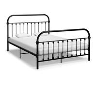 vidaXL Bed Frame Black Metal 120x200 cm (284500), Black